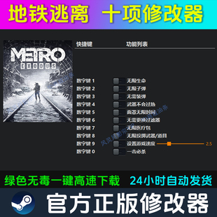 地铁逃离/离去 修改器 Steam辅助epic电脑正版工具科技 不含游戏