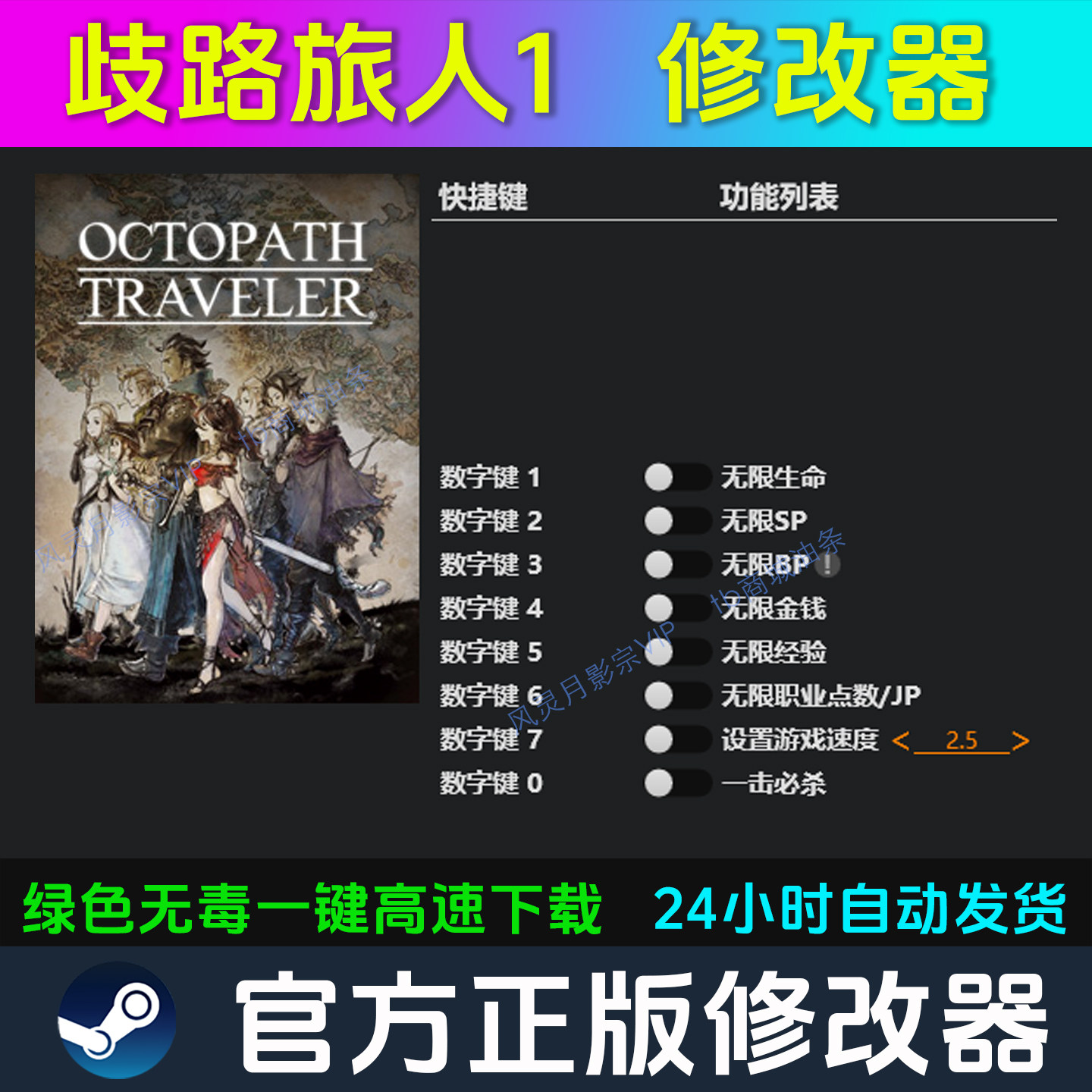 歧路旅人1 八方旅人1  修改器Steam辅助epic电脑正版科技不含游戏图片