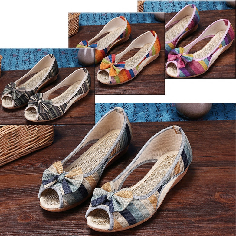 新款老北京凉鞋夏季女布鞋防滑浅口坡跟孕妇休闲妈妈平底单亚麻潮|msdalam kategori Kasut wanita, kasut rendah - dari Buy2taobao.com untuk memberikan perkhidmatan ejen Taobao profesional membeli