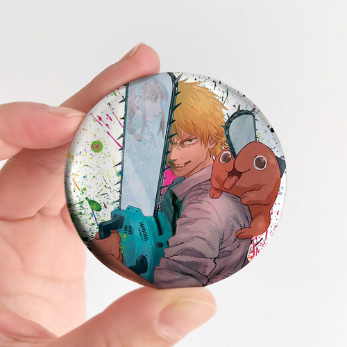 漫能电锯人吧唧银色金属徽章早川秋玛奇玛帕瓦电次动漫周边二次元