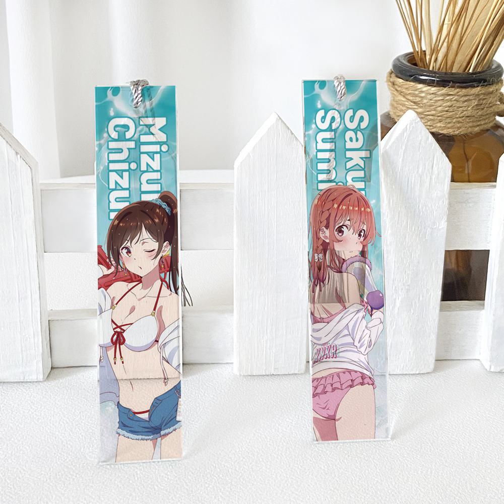 漫能日本租借女友水晶玻璃书签