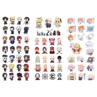 漫能fate电脑贴纸防水贴图Q版saber远坂凛贞德日系动漫周边二次元