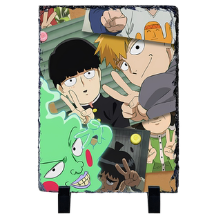 漫能灵能百分百石板画桌面摆件日系装饰画高清动漫卡通二次元周边