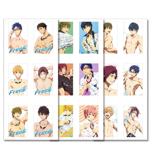 漫能free!男子游泳部笔杆贴纸diy透明防水个性电脑贴图动漫周边