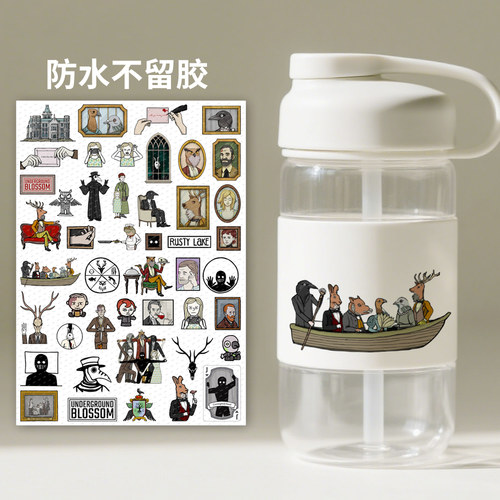 漫能锈湖透明防水贴纸防晒不干胶个性日系二次元卡通游戏周边礼物