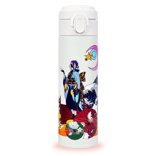 漫能怪化猫不锈钢真空保温杯316小清新日系水杯保温学生杯子个性