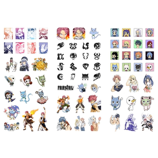 漫能妖精的尾巴贴纸个性日系防水贴图彩色二次元纳兹露西动漫周边