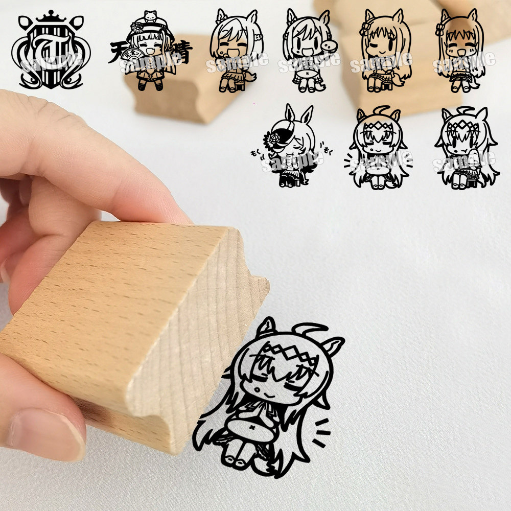 漫能赛马娘实木印章送印泥彩色日系可爱二次元diy手账装饰周边cos,模玩/动漫/周边/娃圈三坑/桌游,动漫挂件/文具,淘宝优惠券,粉丝福利购,淘宝优惠卷