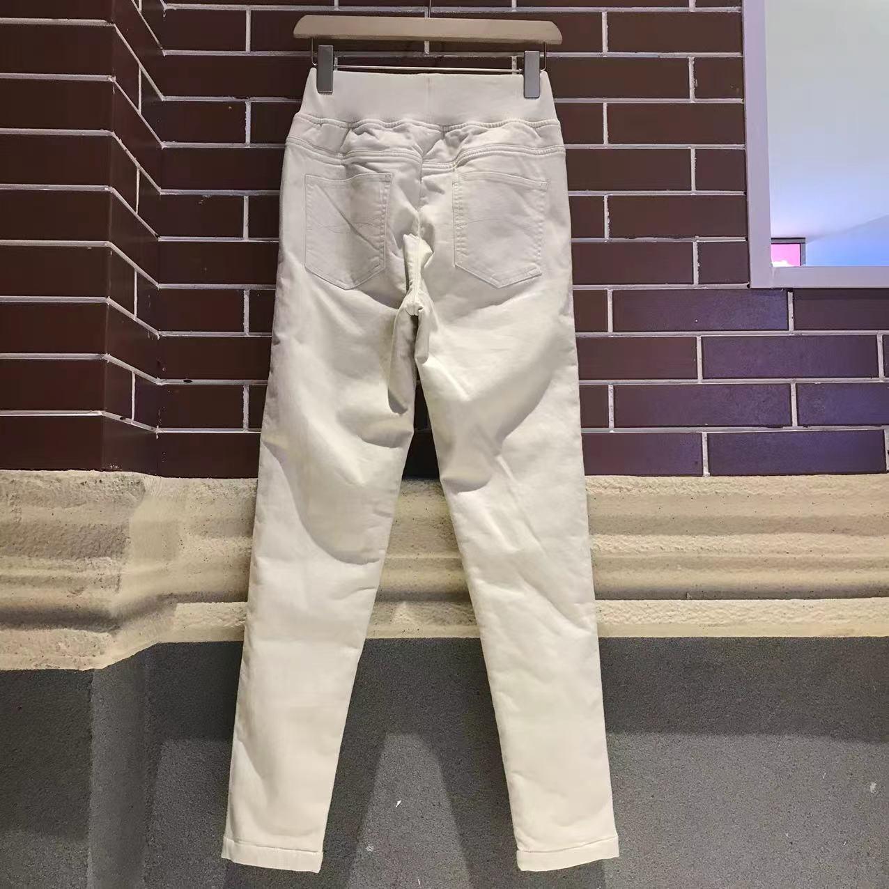 2025冬尹衣社1308保暖松紧腰纯棉弹力夹棉棉裤高腰显瘦小脚长裤女