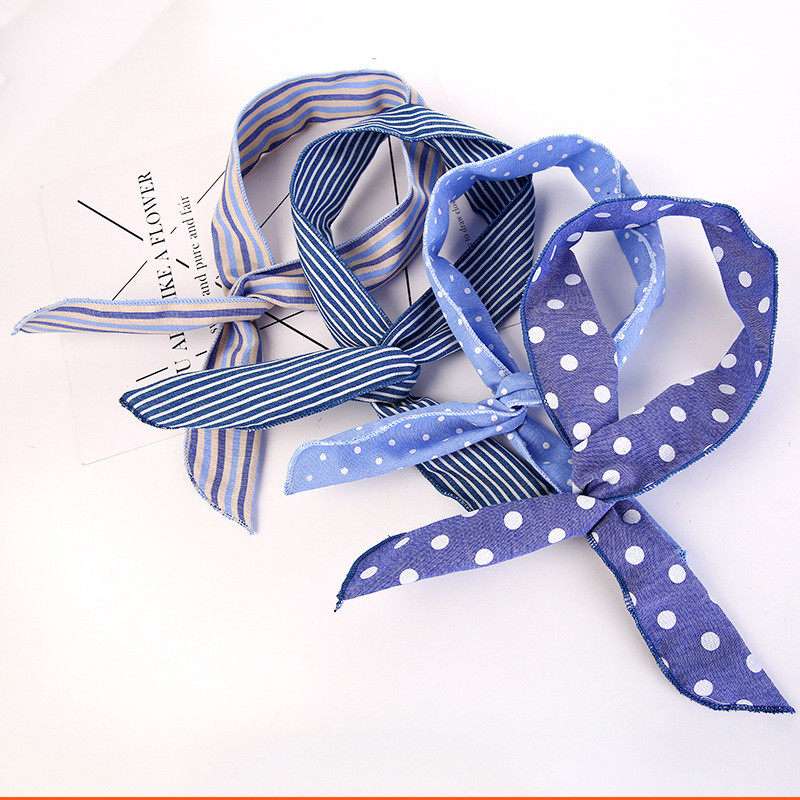 新款兔耳朵铁丝布艺发带交叉蝴蝶结折叠发箍女士洗脸头巾发卡饰品