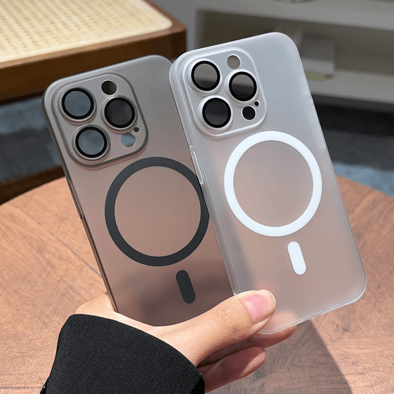 【冰雾蝉翼超薄】magsafe磁吸iPhone15promax手机壳苹果13适用14plus网红苹果11带镜头膜的硬12简约保护套