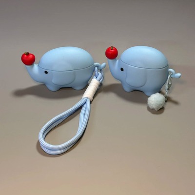 可爱旋转苹果大象vivotws5耳机壳