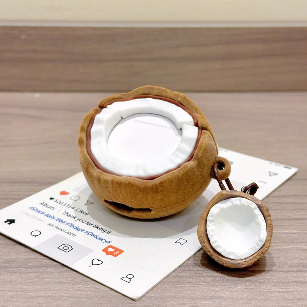 毛茸茸椰子华为耳机保护壳