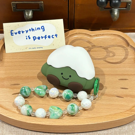 创意抹茶绿雪山适用华为FreebudsPro4耳机壳FreeClip保护套Arc小众4E卡通SE3硅胶se2防摔5i软盒6i/7i男女