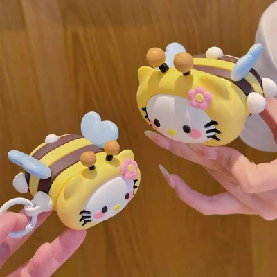 适用vivotws4耳机套蜜蜂Kitty猫