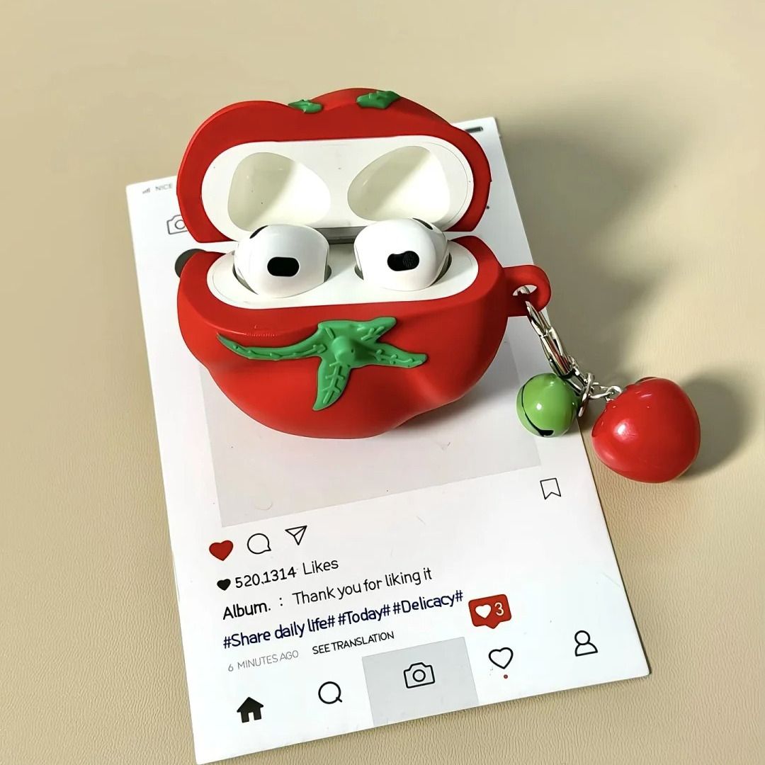 趣味可爱仿真番茄耳机壳