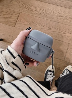 复活节岛石像适用三星Galaxy Buds3Pro耳机壳Galaxybuds2Pro保护套buds live硅胶全包Buds FE小众防摔男女款