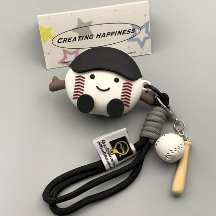 jellycat可爱黑帽子棒球适用华为FreebudsPro4耳机壳FreeClip保护套6i硅胶5i卡通4E防摔se2/se3软盒Pro3小众