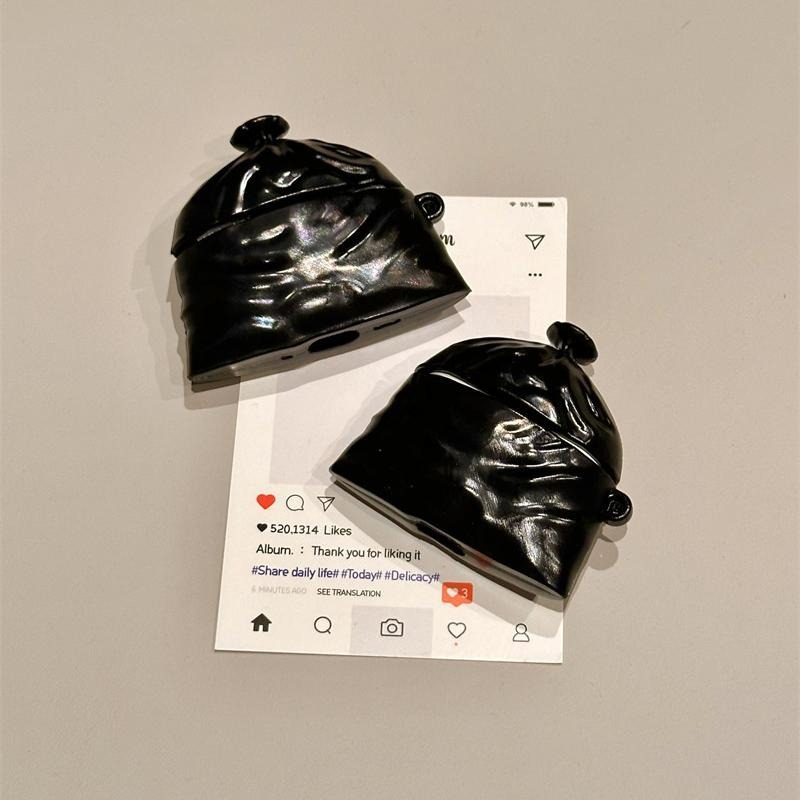 趣味搞怪黑色垃圾袋适用耳机壳