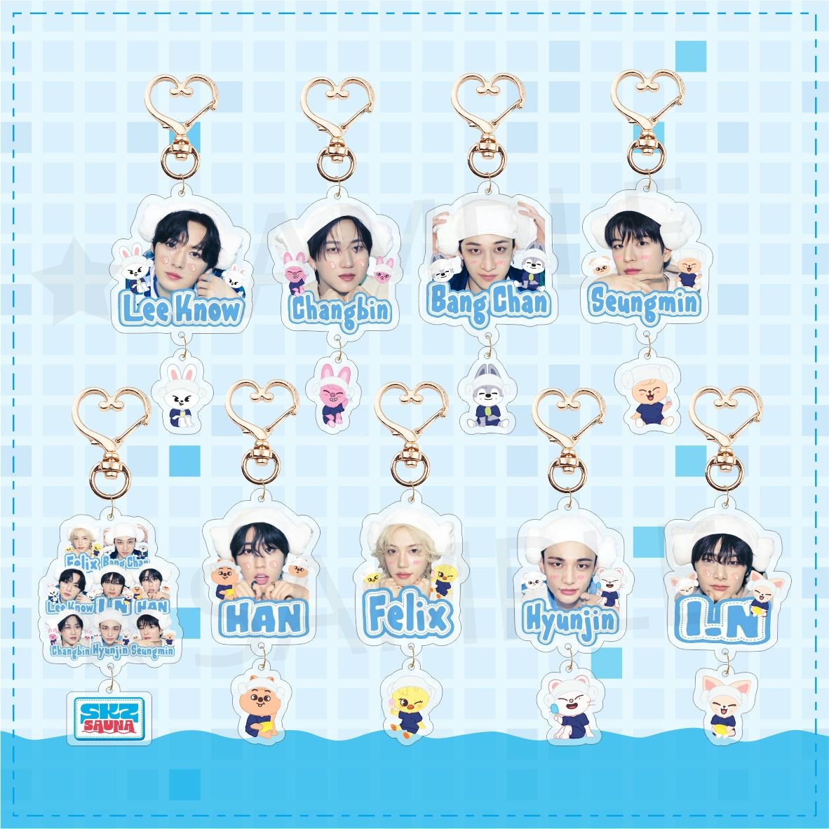 straykids大头卡通亚克力钥匙扣