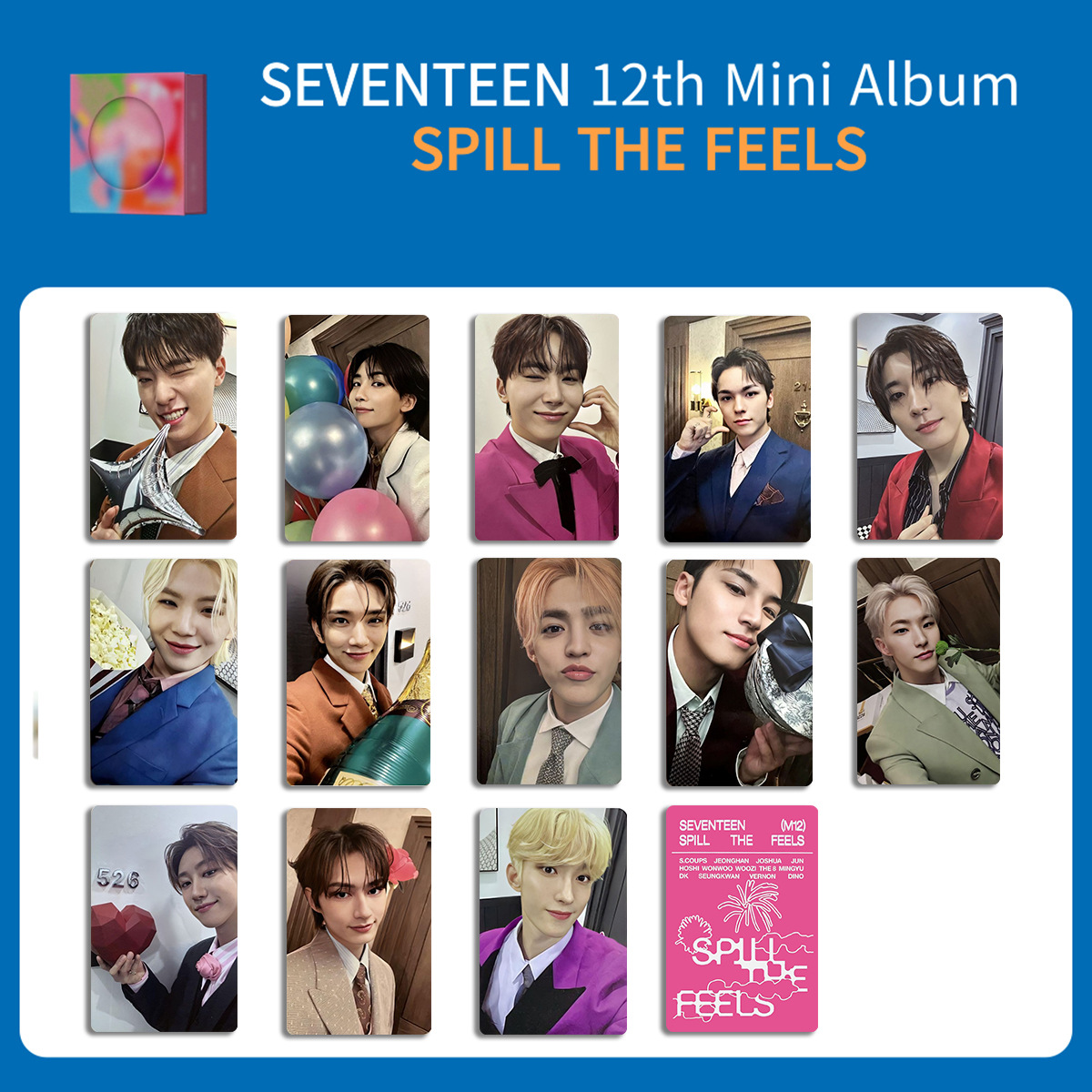 SEVENTEEN组合 SPILL THE FEELS小卡 CARAT版小卡 克拉专辑卡