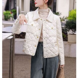 小香风羽绒服女冬季2025新款爆款短款小个子高端女士轻薄外套803