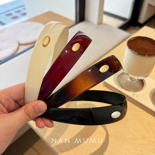 NANMUMU亚克力带齿防滑发箍 韩国进口日常外戴高颅顶洗脸头箍发饰