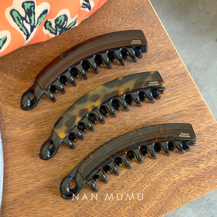 NANMUMU新款 韩国进口后脑勺发量多扭扭夹竖夹发夹 醋酸大号香蕉夹