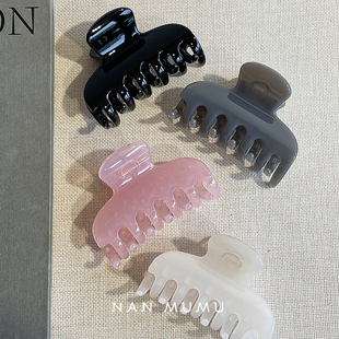 韩国夏季 适合发量少盘发后脑勺中号亚克力发夹鲨鱼夹抓夹发抓 新款