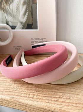 HandMade韩国新款简约海绵细边粉色黑色糖果奶油发箍头箍发饰发卡