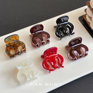 2025新款 章鱼france高级感醋酸抓夹女mini高马尾半扎发发抓发夹