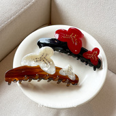 2025韩国france进口新款 复古风花朵高级感抓夹后脑勺高颅顶发夹女