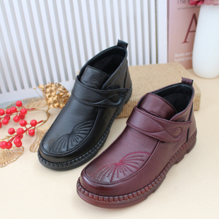 25新款冬季女棉鞋老北京布鞋加绒保暖女二棉鞋薄绒女短靴女士加大