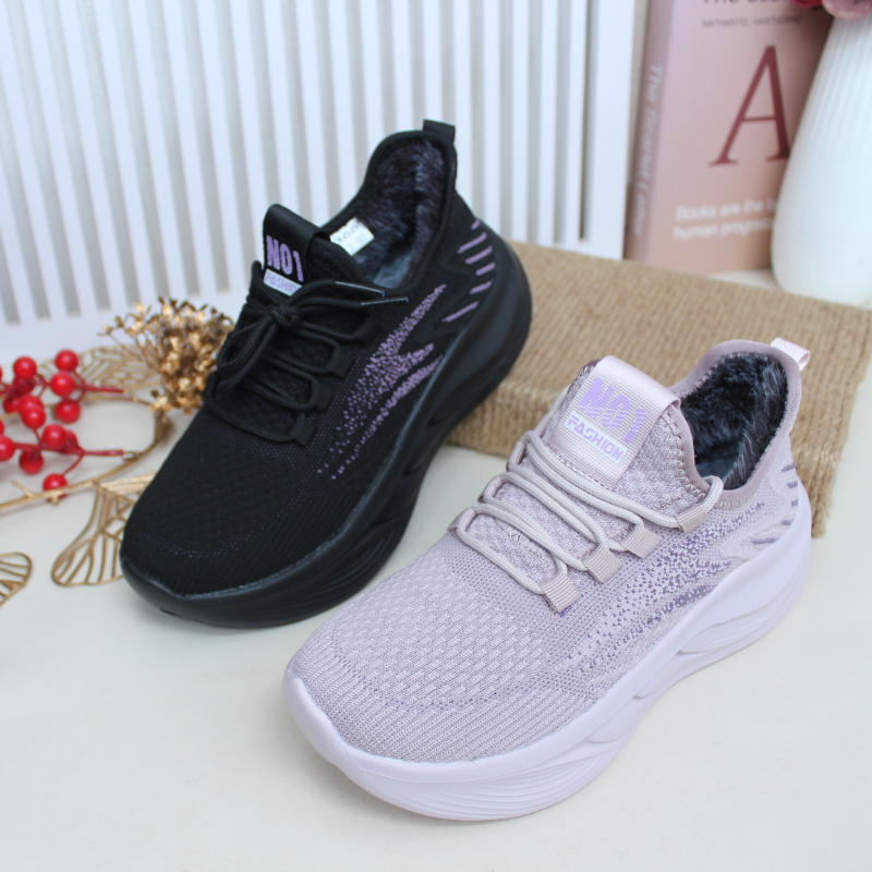 新冬季老北京布鞋加绒保暖女运动鞋加厚女休闲鞋轻软弹底女大棉鞋