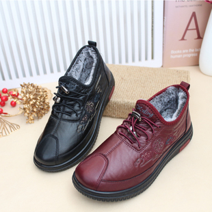 套脚妈妈鞋 冬季 加厚保暖女休闲鞋 加绒保暖女棉鞋 25年新 老北京布鞋