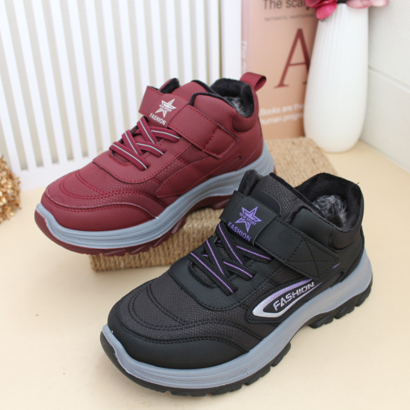 冬季老北京布鞋加绒女棉鞋加厚保暖防滑粘带高帮女健步鞋女休闲鞋,流行男鞋,棉鞋,淘宝优惠券,粉丝福利购,淘宝优惠卷