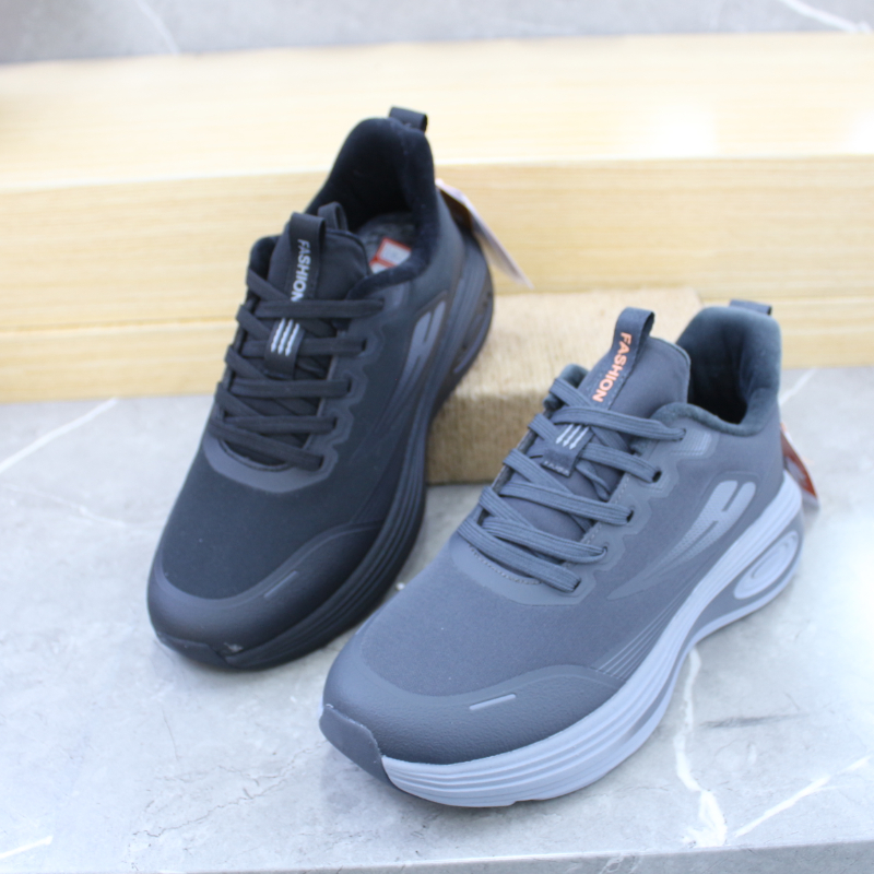 冬季加绒保暖男棉鞋男运动鞋软弹鞋底超轻系带男休闲鞋薄绒二棉鞋