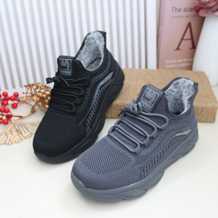 冬季加厚保暖男棉鞋老北京布鞋加绒男休闲鞋平底男运动鞋男大棉鞋