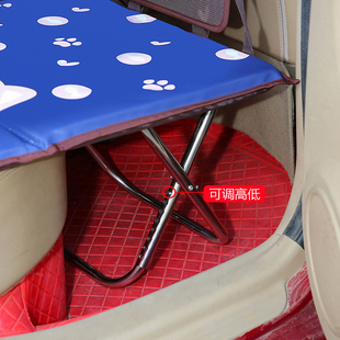 车载马扎支架可调高低不锈钢后排座间隙凳脚蹬汽车床垫马扎支架