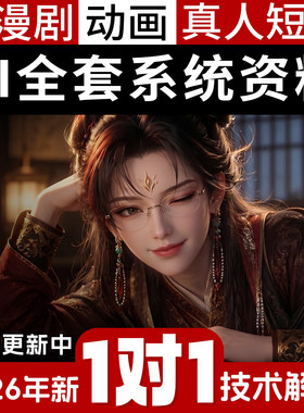 Comfyui短剧漫剧视频2026新AI动画全流程素材绘画自媒体2D/3D绘图