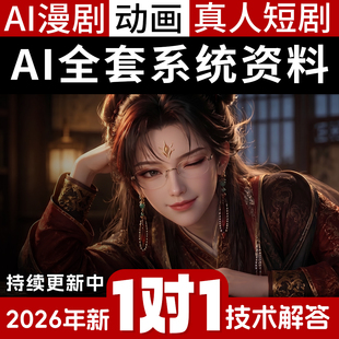 Comfyui短剧漫剧视频2026新AI动画全流程素材绘画自媒体2D/3D绘图