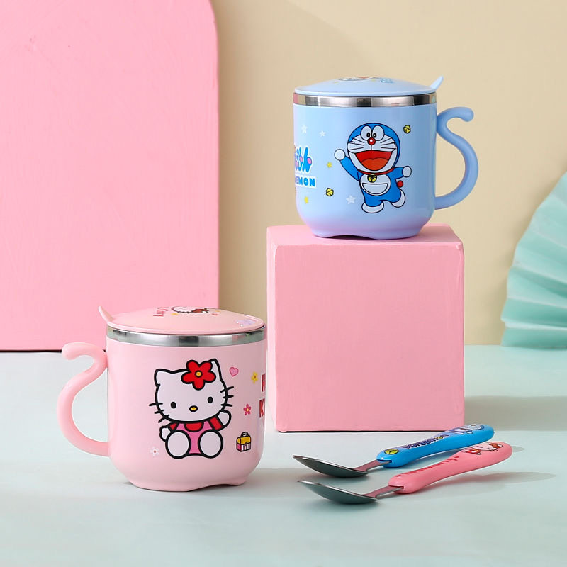 304不锈钢儿童水杯防烫防摔卡通带盖口杯牛奶杯家用幼儿园小水杯,婴童用品,儿童水杯,淘宝优惠券,粉丝福利购,淘宝优惠卷