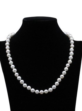 珍贝珠项链 地摊白色贝珠项链时尚 diy手工串贝珠项链