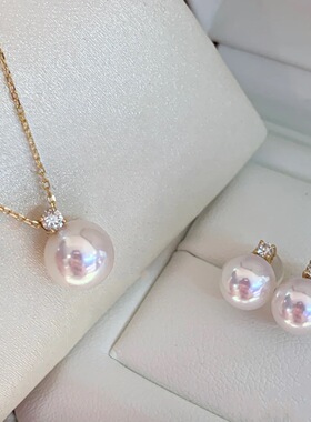 丹妮丝人造珍珠项链女锆石珍珠吊坠戴妃款颈链ins风小众饰品