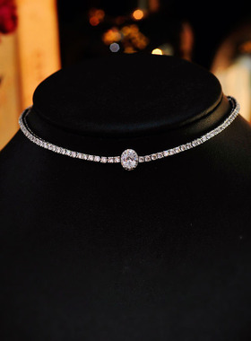 时尚项链女潮网红韩版轻奢锁骨链新娘颈链婚纱晚礼服宴会日常饰品