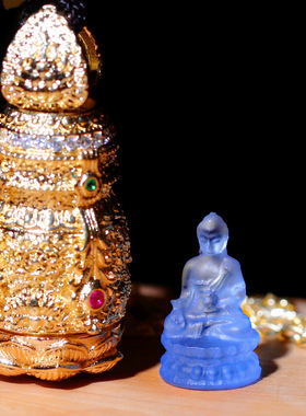 厂家直销吉祥宝瓶嘎乌盒琉璃药师佛小佛像穿绳隔珠装藏项链观音