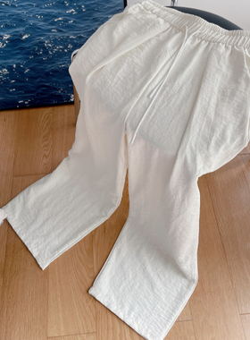 识谜PMP 春夏睡裤可外穿休闲家居裤纯色宽松薄款山本裤高腰直筒裤