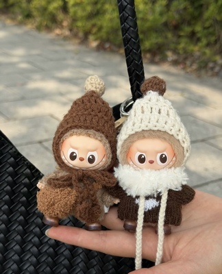 适用mini拉布布四代娃衣针织套装迷你4代labubu新款心底密码娃衣