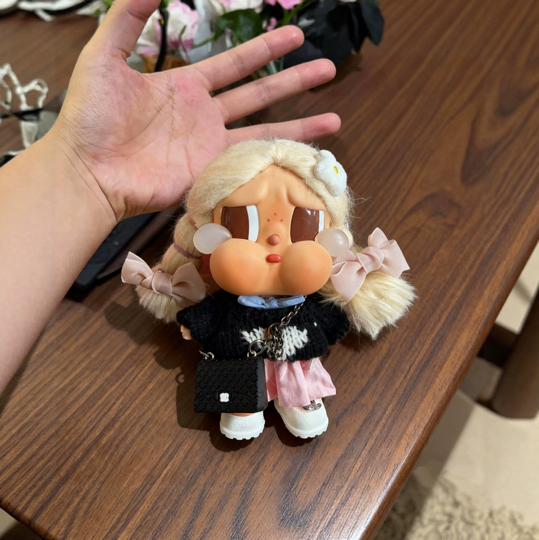 适用于哭娃Crybaby vacation搪胶毛绒衣服娃衣套装秋冬毛衣裙子