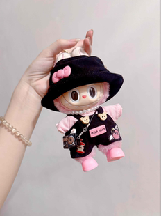 适用于一二三代labubu娃衣套装10cm草莓套装拉布布娃衣三代娃衣服